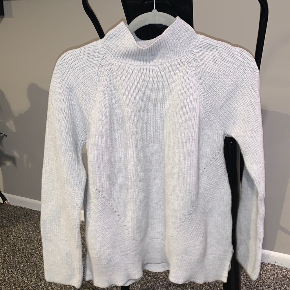 Knit Mockneck Sweater - GAP Grey Size Large